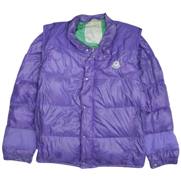 Moncler 90's Lightweight Full Zip Up Puffer Jacket Large  Purple