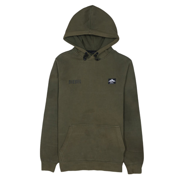 Diesel 90's Drawstring Pockets Pullover Hoodie Small Green