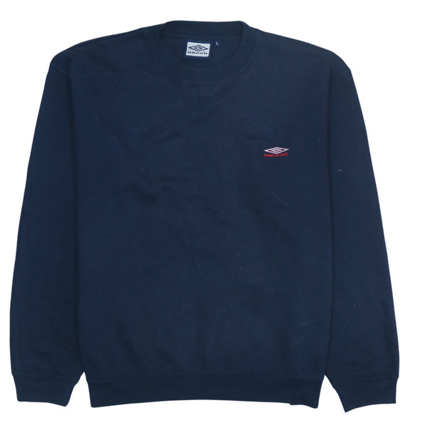 Umbro 90's Lightweight Crew Neck Sweatshirt Large Navy Blue