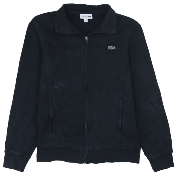 Vintage 90's Lacoste Lightweight Full Zip Sweatshirt Mens Small Black