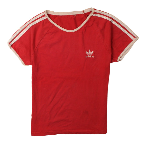 Adidas Women's 90s Vintage Red Crew Neck T-Shirt XLarge