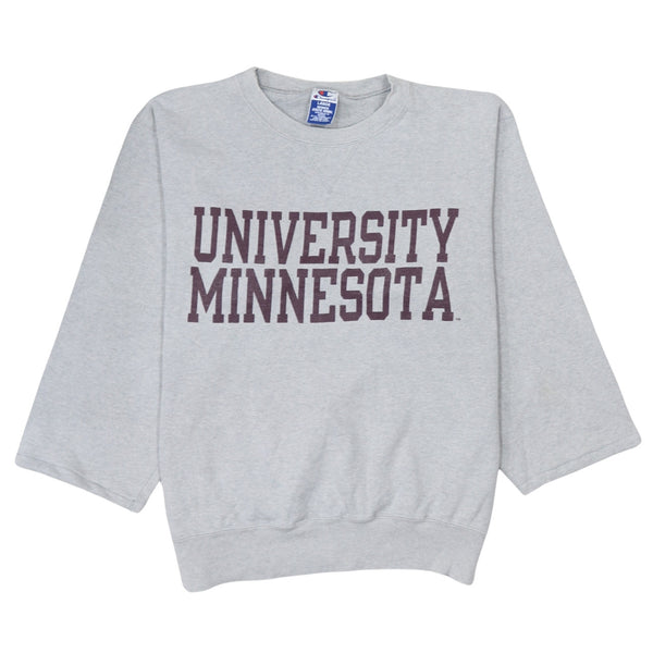 Champion 90's University Of  Minnesota Crew Neck Sweatshirt Large Grey