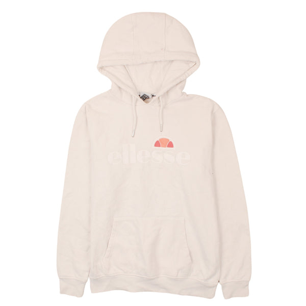 Ellesse 90s Vintage Spellout Pullover Hoodie XL White Retro Apparel