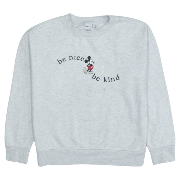 Vintage 90's Disney Mickey Mouse Grey Crew Neck Sweatshirt XSmall