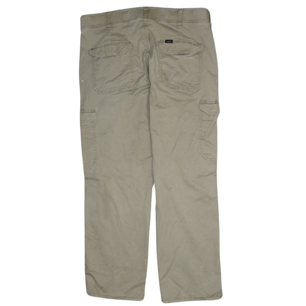 Lee 90's Drawstring Pockets Straight Leg Baggy Jeans / Pants 34 Brown