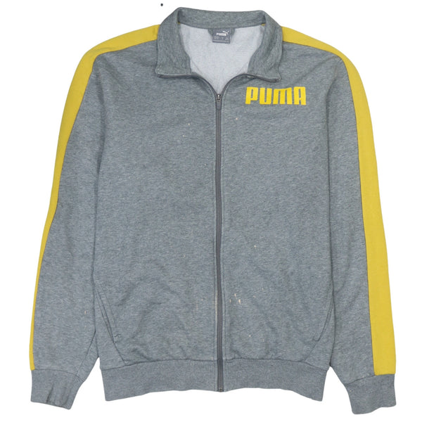 Puma 90's Lightweight Full Zip Up Sweatshirt XLarge Grey