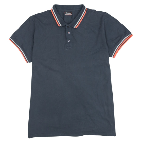 Kappa 90's Short Sleeves Quarter Button Polo Shirt XXXLarge (3XL) Grey
