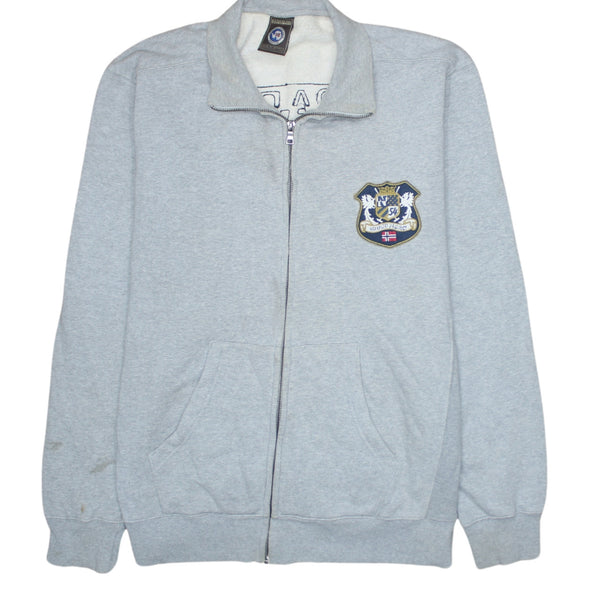 Napapijri 90's Lightweight Full Zip Up Sweatshirt XXLarge (2XL) Grey