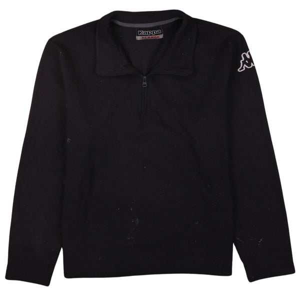Kappa 90's Hiking Warm Quater Zip Fleece Jumper XLarge Black