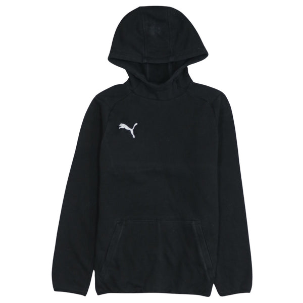 Puma 90's Drawstring Pockets Pullover Hoodie XLarge Black