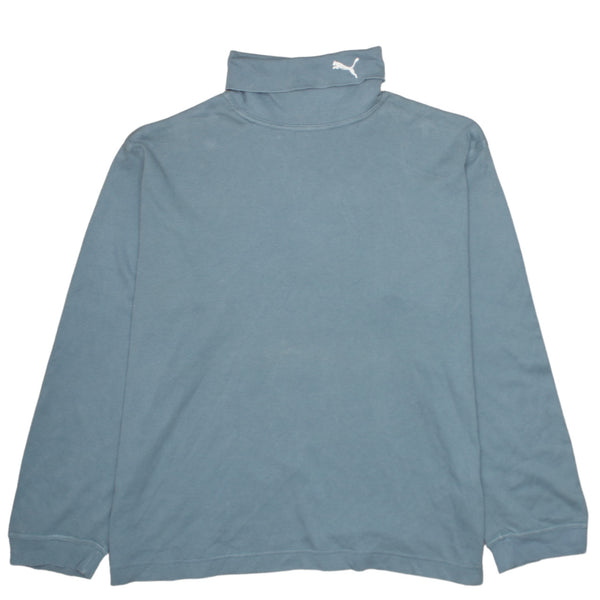 Puma 90's Lightweight Turtle Neck Jumper / Sweater XLarge Blue
