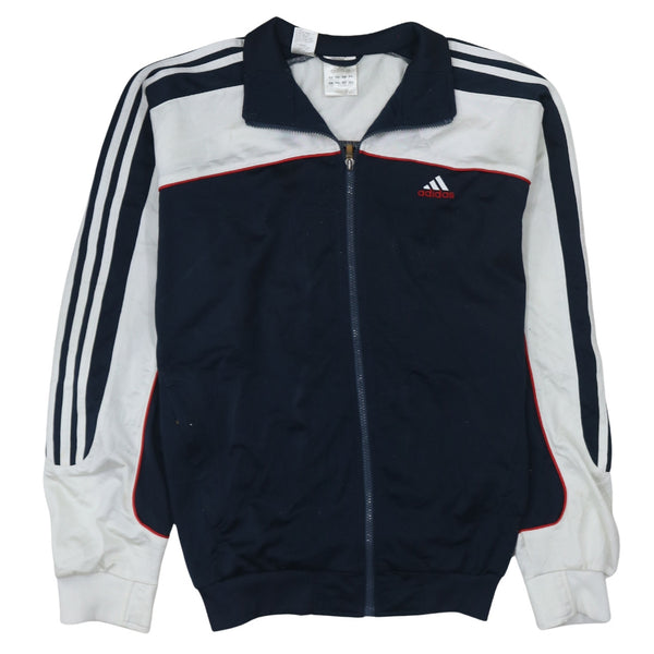 Adidas 90's Striped Sleeve Full Zip Up Sweatshirt Large  Grey