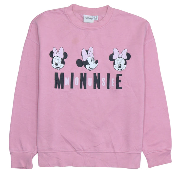 Vintage 90s Disney Minnie Mouse Pink Crew Neck Sweatshirt Small