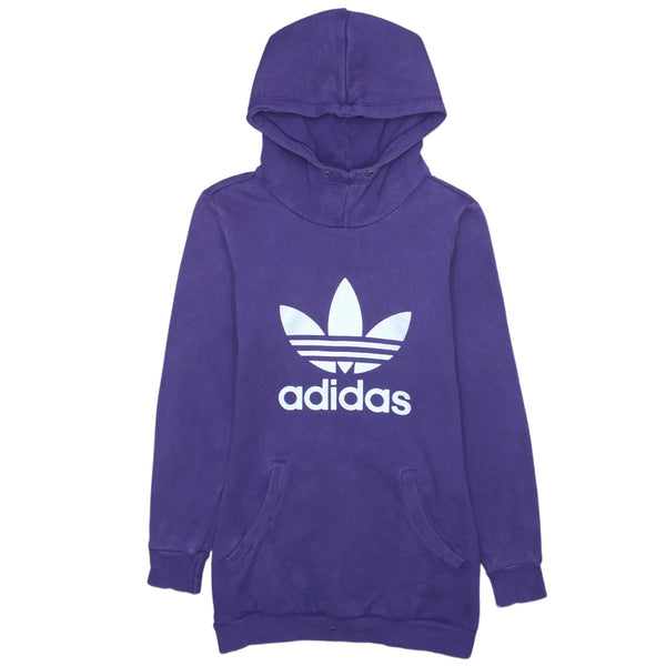 Adidas 90's Vintage Purple Spellout Pullover Hoodie Men's Small