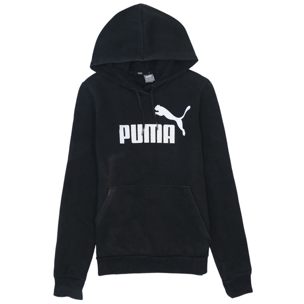 Puma 90's Black Spellout Pullover Hoodie XSmall