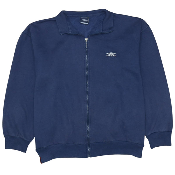 Vintage 90's Umbro Heavyweight Navy Blue Zip Up Sweatshirt XXLarge (2XL)