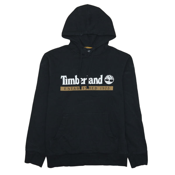 Vintage Timberland 90's Spellout Black Pullover Hoodie Medium