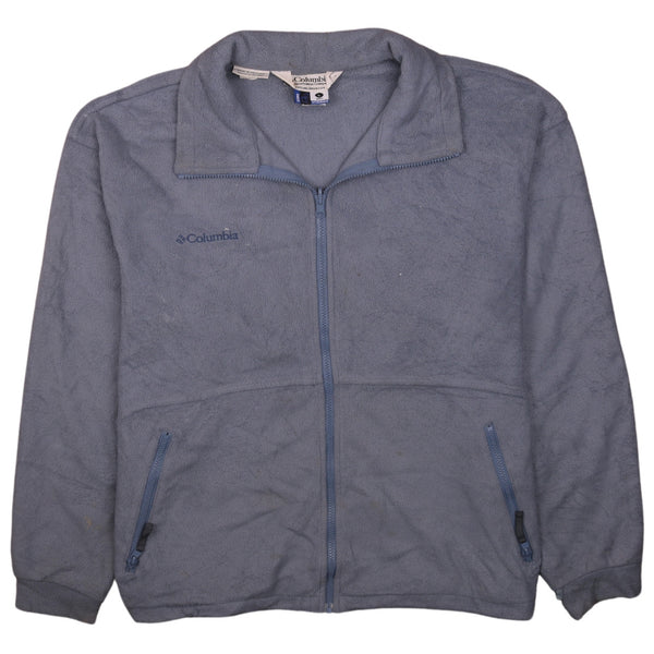 Columbia 90's Hiking Warm Full Zip Up Fleece Jumper Large Grey