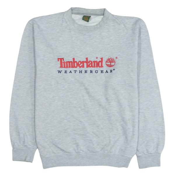 Timberland 90's Spellout Crew Neck Sweatshirt Grey Medium