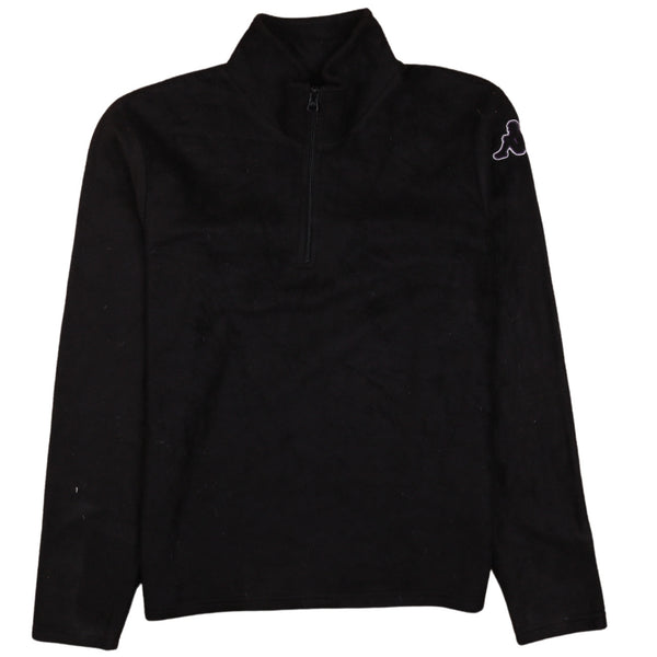 Kappa 90's Hiking Warm Quater Zip Fleece Jumper Medium Black