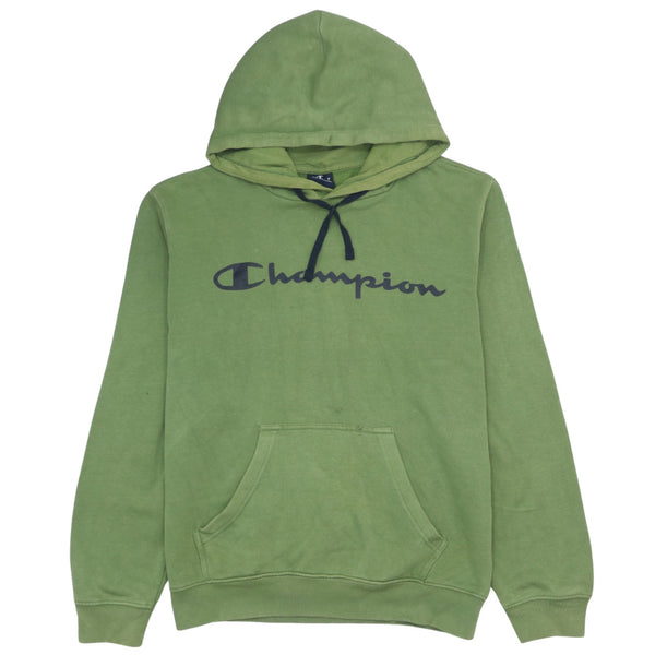 Champion Vintage 90's Spellout Hoodie Small Green Pullover, Retro Style