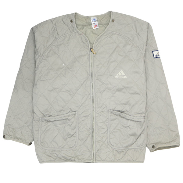 Adidas 90's Vintage Lightweight Beige Cream Windbreaker Men's Large