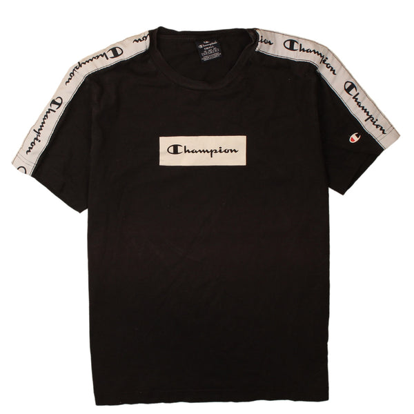 Champion 90's Vintage Spellout Short Sleeves T-Shirt Small Black