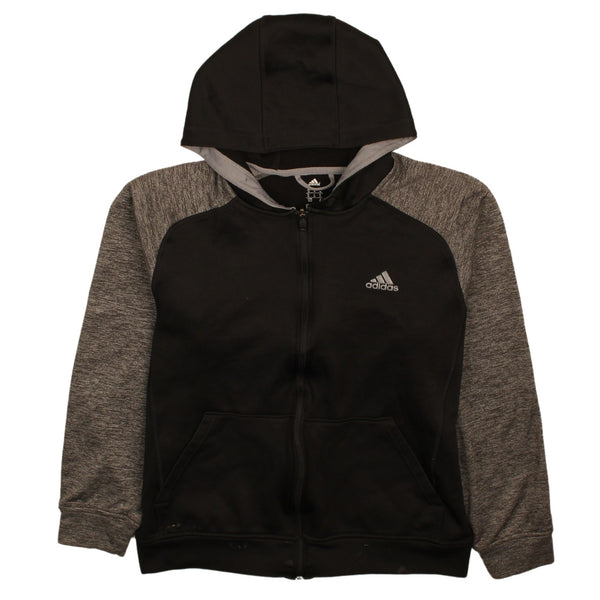 Adidas 90's Vintage Black Full Zip Hoodie Med Men's Drawstring