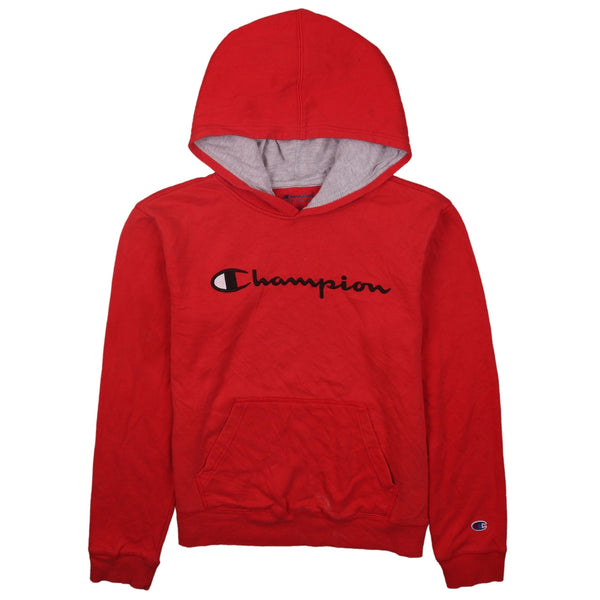 Champion 90s Vintage Red Spellout Hoodie Women's XL Pullover