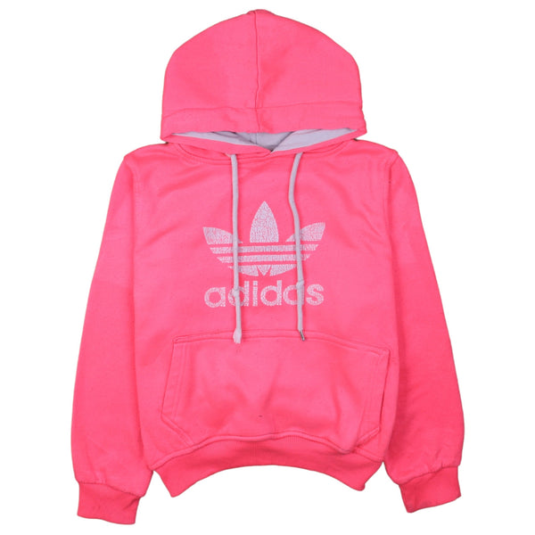 Adidas Pink 90's Vintage Sportswear Spellout Women's Hoodie Medium