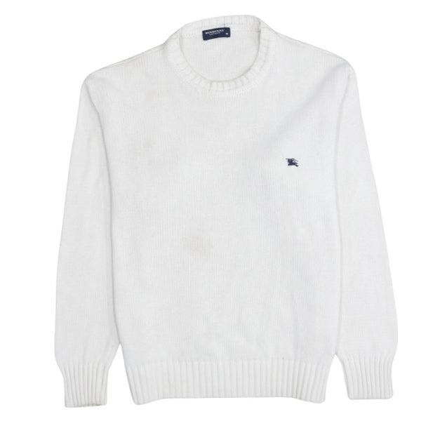 Burberry 90's Lightweight Crew Neck Sweatshirt Small  White