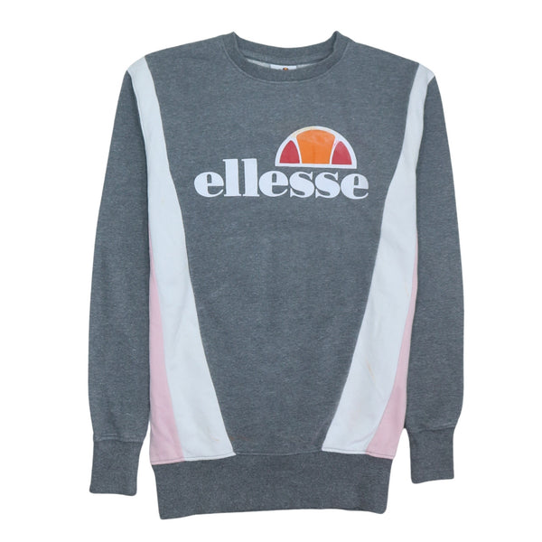 Ellesse 90's Vintage Spellout Crew Neck Sweatshirt, Women's Small, Grey