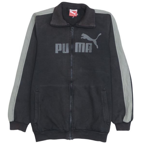 Puma 90's Spellout Full Zip Up Sweatshirt XLarge Black
