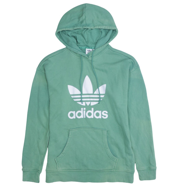 Adidas 90's Vintage Spellout Pullover Hoodie XXLarge Green