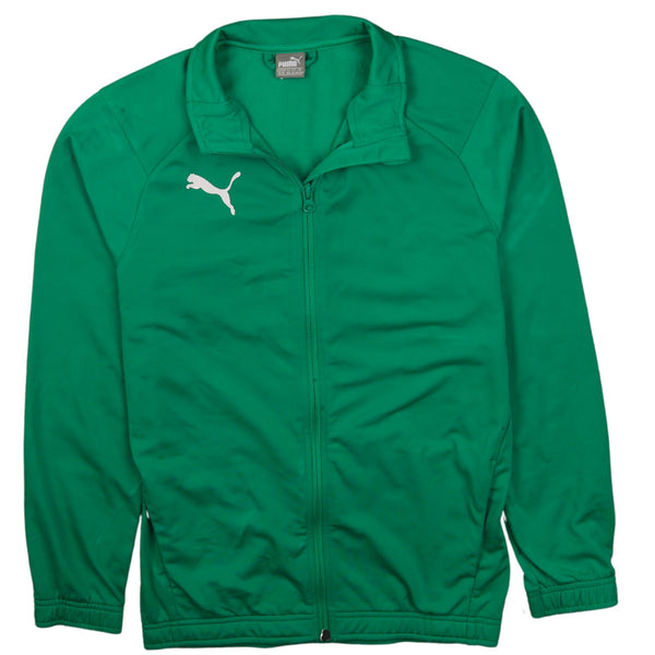 Puma Vintage 90s Green Lightweight Zip Up Sweatshirt Women XL Rare
