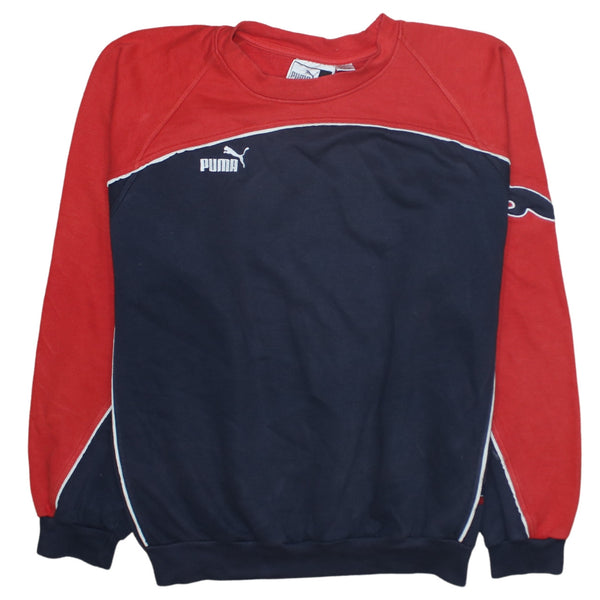 Puma 90's Lightweight Crew Neck Sweatshirt Medium Navy Blue