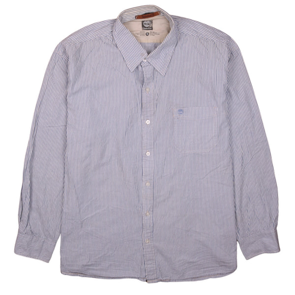 Timberland 90's Long Sleeves Button Up Shirt XLarge Blue