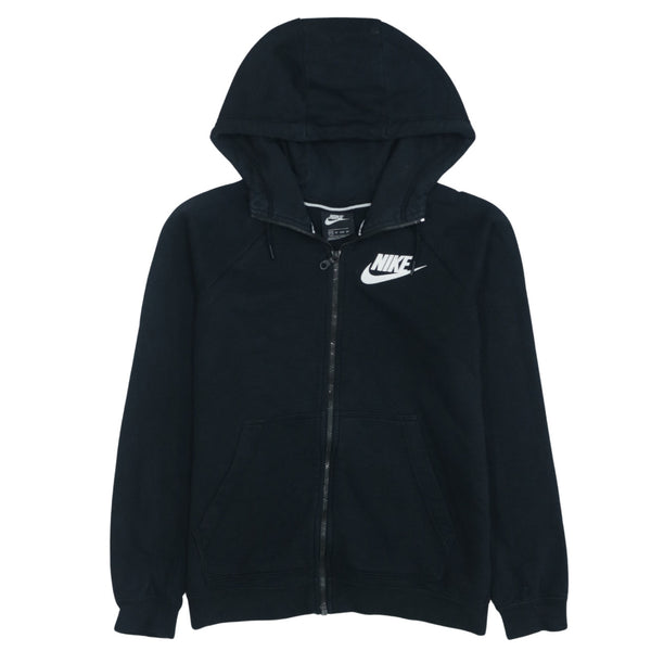 Nike 90's Black Swoosh Full Zip Hoodie XS - Vintage Men's