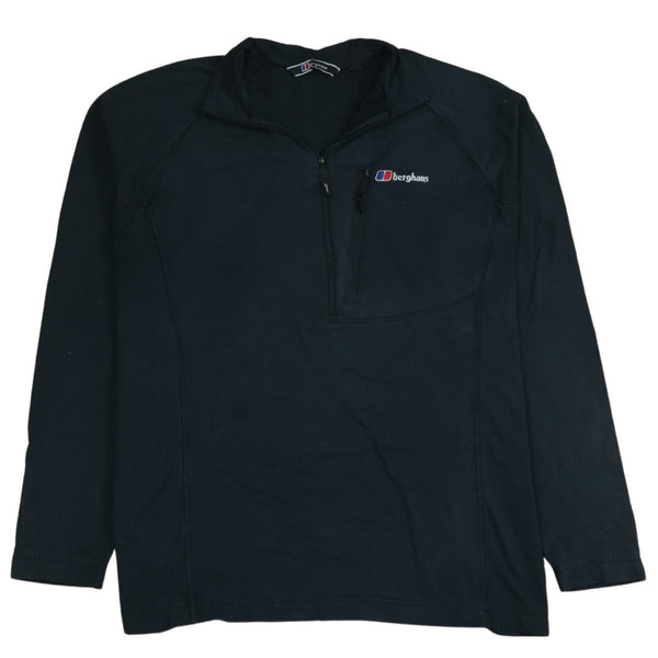 Berghaus 90's Heavyweight Quarter Zip Sweatshirt XLarge Black