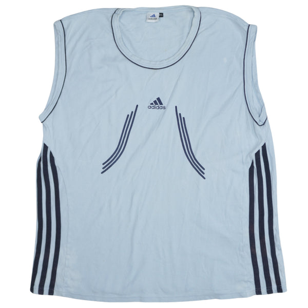 Adidas Vintage 90's Blue Sleeveless Men’s XXXXL (4XL) Crew Vest