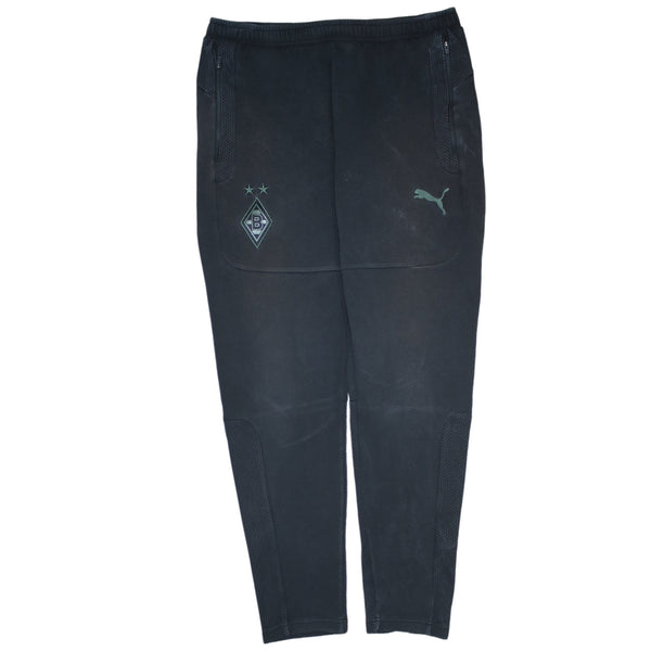 Puma 90's Elasticated Waistband Drawstrings Casual Joggers / Sweatpants Large Black