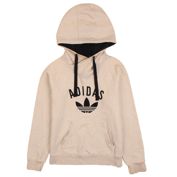 Adidas 90's Spellout Pullover Hoodie Large  Beige Cream