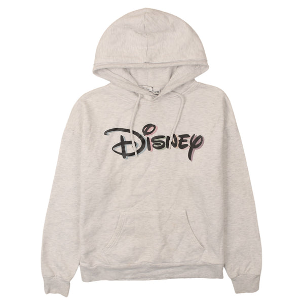 Vintage Disney 90's Women's Spellout Hoodie Small Grey Pullover