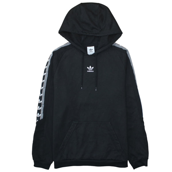Adidas 90's Drawstring Pockets Pullover Hoodie Small  Black
