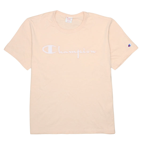 Champion 90's Vintage Spellout Pink T-Shirt Men's Large