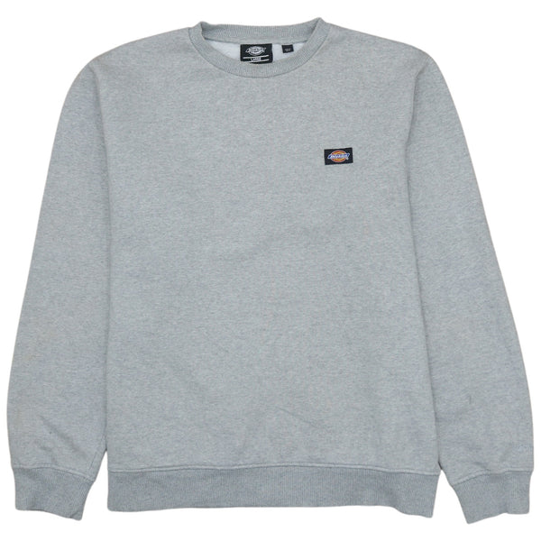 Dickies 90's Plain Crew Neck Sweatshirt Large Grey