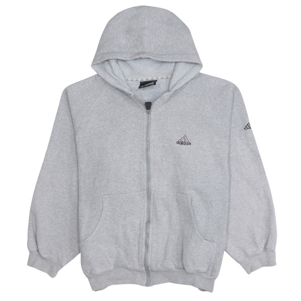 Adidas 90's Lightweight Full Zip Up Hoodie Large  Grey