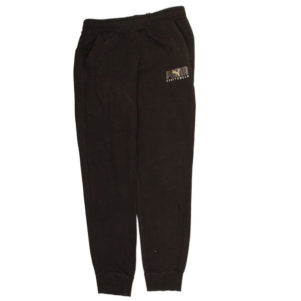 Puma 90's Vintage Black Elasticated Joggers Sweatpants Men's Medium