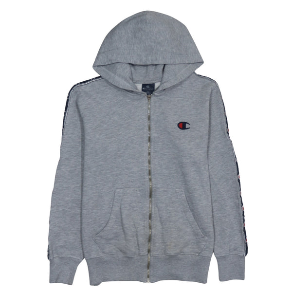 Champion 90's Lightweight Full Zip Up Hoodie Small Grey