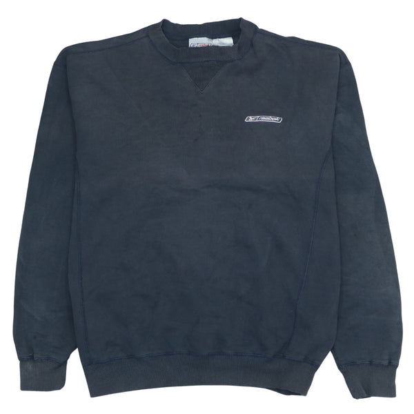 Reebok 90's Heavyweight Crew Neck Sweatshirt Large Navy Blue